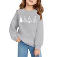thumbnail image 4 of Petit Enfant Imprimé Filles Chandail à Manches Longues Col Rond avec Poche pour l'Hiver Tenue Décontractée de Vacances Chandail à Enfiler pour Enfants Chandails à Capuchon pour Enfants Chandail pour Tout-Petits Filles 4t Chandail Fille Fille N 4t Porter Gris 5-6 Ans, 4 of 4