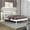 White, variant on Mid-Century Slat Bed, Castanho - Full Size