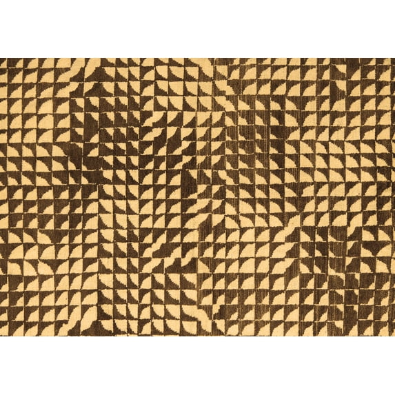 Ahgly Company Indoor Rectangle Abstract Brown Modern Area Rugs, 8' x 10'