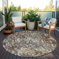 thumbnail image 6 of Addison Rugs Chantille Indoor/Outdoor Transitional Swirls Brown Washable Round Rug, 8' x 8', 6 of 6