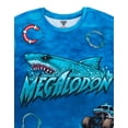 thumbnail image 5 of Camiseta Monster Jam Megalodon Monster Truck azul para niños 3T, 5 of 5