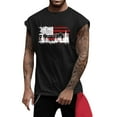 thumbnail image 4 of Homeyce Men's Independence Day T-Shirts American Flag Graphic Sleeveless Tank Top Gym Workout Tops Patriotic Cut Off Shirts for Men,Black L, 4 of 4