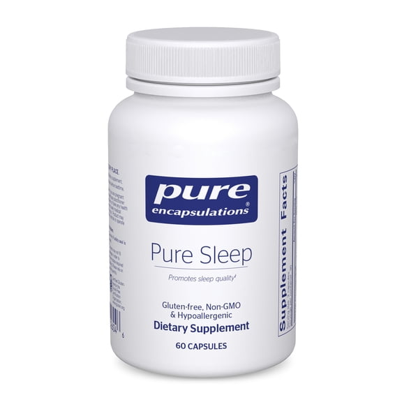 Pure Encapsulations Pure Sleep – Melatonin-Free Calming Sleep Supplement for Relaxation Support- Ashwagandha, Saffron & Valerian – Gluten-Free, Hypoallergenic, Non-GMO – 60 Count (30 Servings)