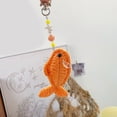 thumbnail image 5 of Lightweight User Friendly Crochet Fish Keychain Phone Strap Handmade With Natural Accent For Students Professional, 5 of 9
