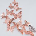 thumbnail image 2 of Pegatinas de pared YONGSHENG Mariposa hueca estéreo 3D Gold, 2 of 4