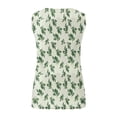thumbnail image 6 of Womens Tops Summer Women Sleeveless Floral Printed Button Plus Size Tank Tops Loose Crew Neck Vest T Shirts Tunics Tee Plus Size Tops for Women, 6 of 6