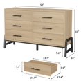 thumbnail image 2 of Yiwa Commode de Rangement à 6 Tiroirs, Armoire Autoportante Spacieuse avec Pattes en Forme de R pour Chambre, Salon, Entrée, 2 of 9