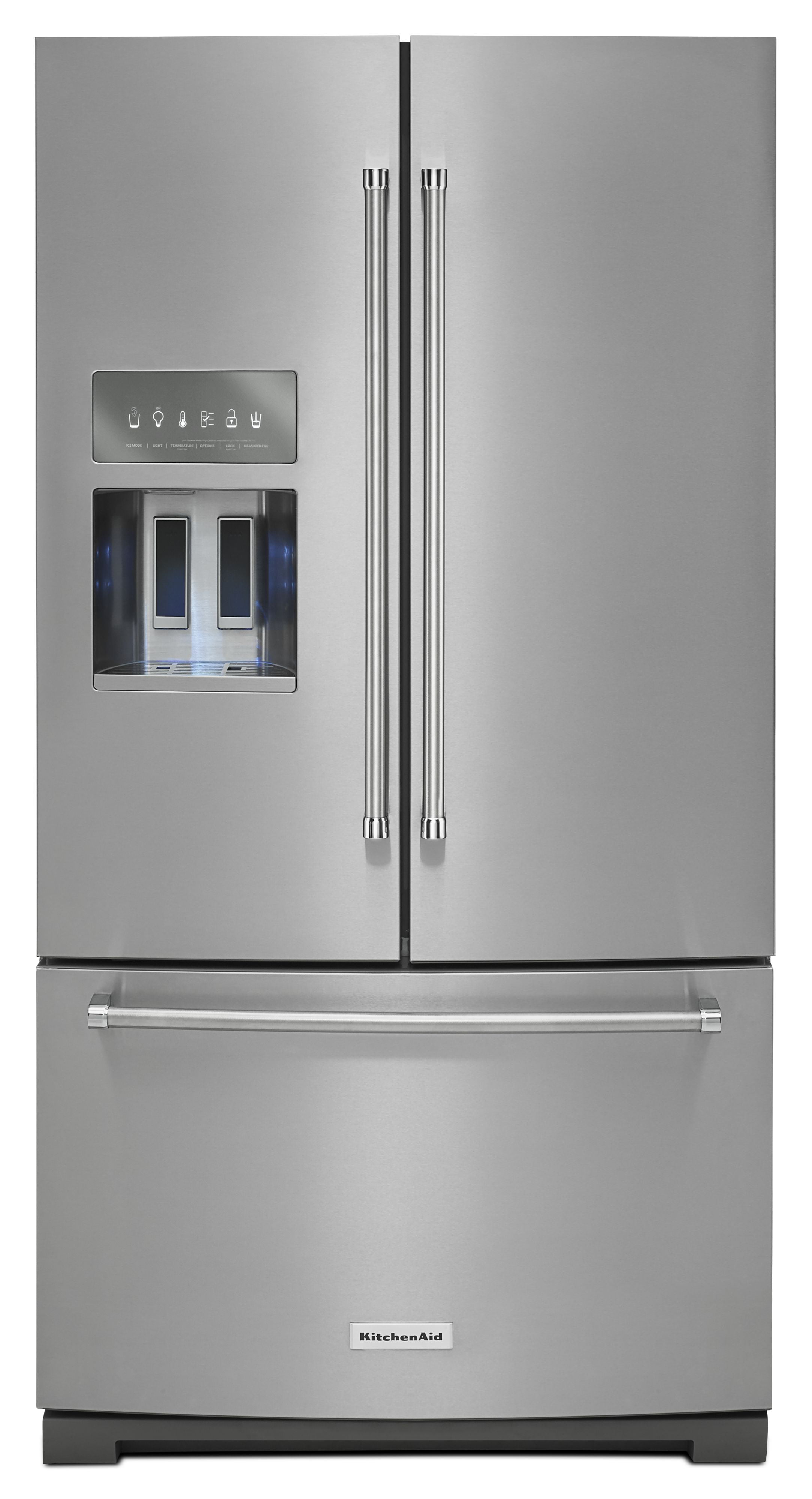 Kitchenaid KRFF507HPS 26.8 Cu. Ft. 36 Inch French Door Refrigerator ...