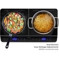 thumbnail image 2 of Rosewill Dual Induction Cooktop Burner, 1800W Double Electric Stove Tops, Digital Touch Sensor Panels for Independent Settings, Timer, Auto Shut-Off, Child Safety Lock, Energy & Time Saving., 2 of 7