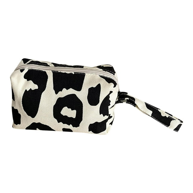 Neceser de maquillaje, neceser de mano para mujeres y niñas, neceser de viaje Patrón negro Yuyangstore Bolsa cosmética
