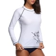 thumbnail image 4 of Women's Long Sleeve Print Rushguard UPF 50+ Tankini Swim Shirt Top, 4 of 6