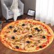 thumbnail image 2 of Manta de pizza de 180 cm Manta de burrito de doble cara, manta de pizza novedosa suave y acogedora para adultos y niños, Manta de franela Manta divertida, 2 of 5