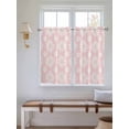thumbnail image 2 of Pink Daisy Bathroom Window Curtain, Spring Floral Elegant Pastoral Botanical Light Filtering Coffee Kitchen Curtains, Bedroom Living Room Curtains 2 Panel 84"x45", 2 of 6