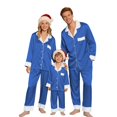thumbnail image 4 of LEKODE Matching Pajamas for Couples Long Sleeve Pajama Set for Women Button Up Pajamas for Women Summer Pajamas for Women Set Womens Pajamas Fall Pajamas Couples Matching Pajamas Blue (Mom)l, 4 of 6
