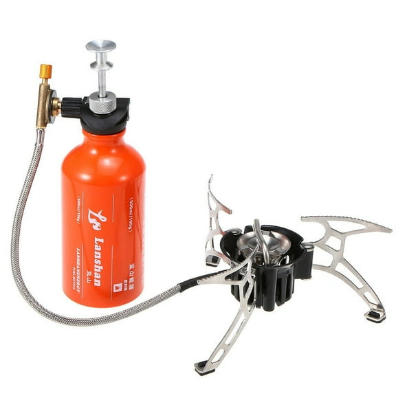 Outdoor Camping Multi Fuel Oil Stove with 500ml Gasoline Fuel Bottle for Diesel
