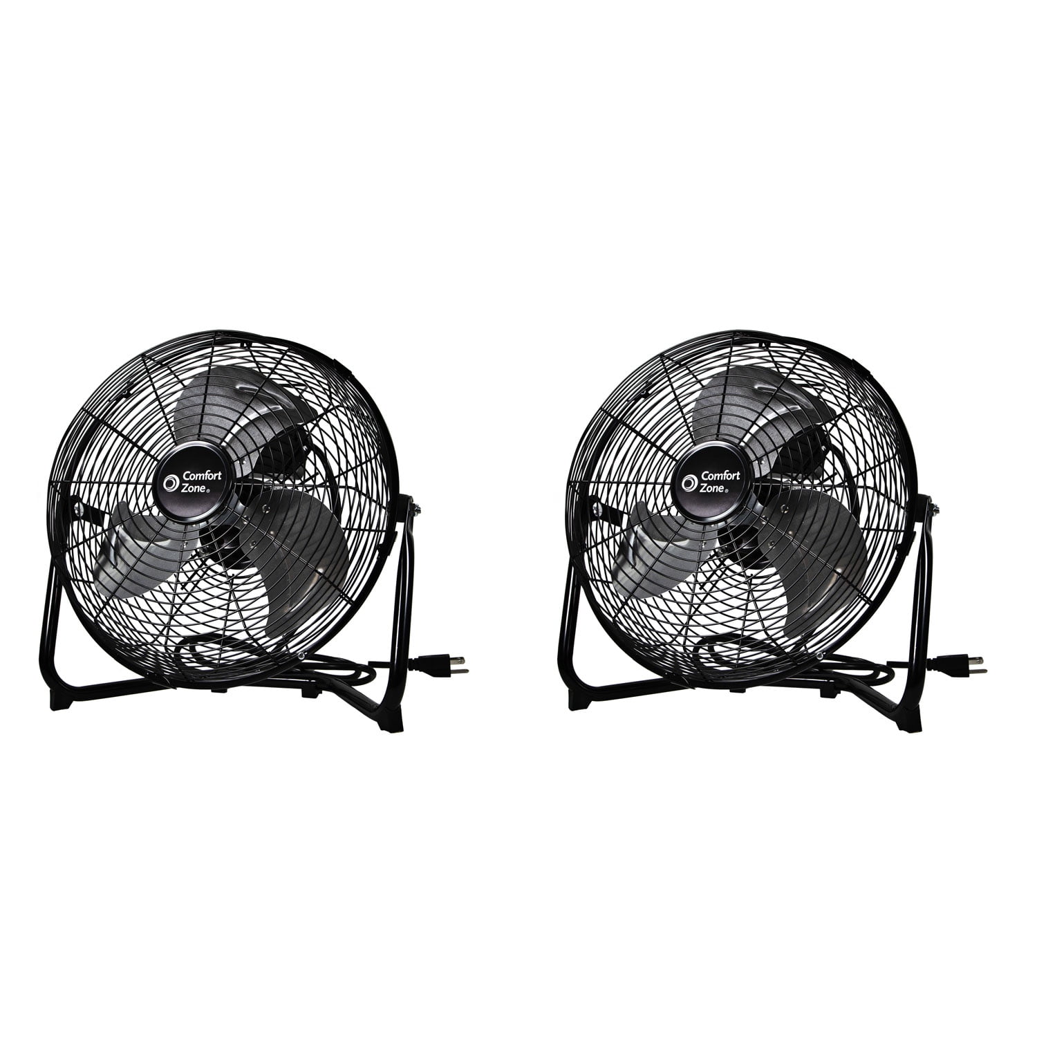 Comfort Zone 12 3 Speed 180 Degree Adjustable Cradle Fan Black 2 Pack Walmart Com Comfort Zone 12 3 Speed 180 Degree Adjustable Cradle Fan Black 2 Pack Walmart Com