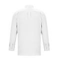 thumbnail image 5 of Iugvhana Mens Classic Fit Dress Shirts Slim Lapel Long Sleeve Casual Business Formal Shirt Tops Button Down Cotton Shirt White#1 M, 5 of 5