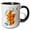 Black/White, variant on 3drose, Shape of Scotland with the Macmillan Clan Family Tartan., 11oz Two-tone Black Mug