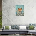 thumbnail image 6 of Bathroom Decor Wall Art Cute Orange Fox and White Dandelion Pictures Wall Decor Farmhouse Light Blue Orange Bathroom Decor Just Breathe Painting Canvas Prints Modern Home Framed Artwork 12"x16", 6 of 6