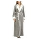 thumbnail image 1 of Bata de baño larga Qarigey para mujer Pijama gris de invierno, 1 of 6