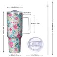 thumbnail image 2 of OBREWU Pioneer Flower Tumbler with Handle and Lid,40oz Pioneer Flower Double Wall Vacuum Insulated Tumbler,Pioneer Flower Cups Gift for Women and Men, 2 of 7