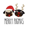 thumbnail image 3 of CafePress - Merry Pugmas Christmas Pug Santa & Reindeer Pajama - Men's Light Loose Fit Cotton Pajama Set, 3 of 7