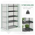thumbnail image 5 of Mini Greenhouse, 5 Tier Portable Greenhouse with PE Cover, Roll-Up Door, 76x35.4x19.3in, White Plant Greenhouse, 5 of 9