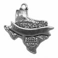 thumbnail image 1 of Sterling Silver 24" 1mm Box Chain Engraveable State Of Texas Cities Pendant Necklace, 1 of 2