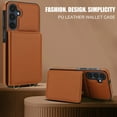 thumbnail image 7 of Allytechgroup Wallet Case for Samsung Galaxy A26 5G, Built-in Card Holder & Shoulder Strap & Wrist Strap Slim Shockproof Protective Full Body Cover Bumper for Samsung Galaxy A26 5G, Brown, 7 of 7