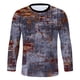 thumbnail image 5 of Camisas de Hombre Blusas de Manga Larga Con Cuello Redondo Impresión Digital Gradiente 3D Camiseta Informal Top Odeerbi ODB-4, 5 of 5