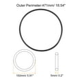 thumbnail image 2 of Uxcell 5pcs Universal Sewing Machine Motor Stretch Belt 471mm 19" Perimeter 3/16" (5mm) Belt Thick, 2 of 5