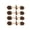Brown, variant on 8 Pairs Leather Toggle Closure Buttons for Coat Jacket Shawl Clothes Sewing DIY Apparel