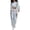 Silver2, variant on Carnival Night Out Two Piece Set for Women Party Top and Pants Short Crop Top with Joggers Hooded Long Sleeve Black L