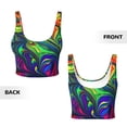 thumbnail image 6 of Uemuo Pride Rainbow Pattern Women's Sports Bra - High Impact Support, Breathable, and Comfortable Athletic Bra for Running, Yoga, and Workouts, 6 of 9
