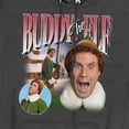 thumbnail image 2 of Elf Buddy Retro Christmas Trio Unisex Adult Pull-Over Heather Hoodie,Black, Large, 2 of 3