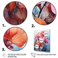 thumbnail image 3 of Designart "Multicolored Acrylic Red Orchids in Representation I" Floral Floater Framed Canvas Wall Art, 3 of 7