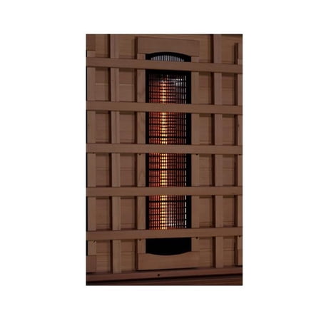 Golden Design Saunas GDI-8260-01 6-Person Full Spectrum Near Zero EMF FAR Infrared Sauna with Himalayan Salt Bar - Canadian Hemlock - Natural