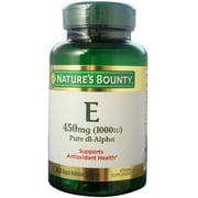 Nature's Bounty Vitamin E 1000 IU Softgels Pure DL-Alpha 60 Soft Gels (Pack of 2)