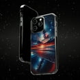 thumbnail image 6 of DistinctInk Clear Hybrid Case for Apple iPhone 15 Pro Max (6.7" Screen) - Suspended in Cosmic Beauty: Ocean Sunset - Raised Bezel Screen Guard, 6 of 8