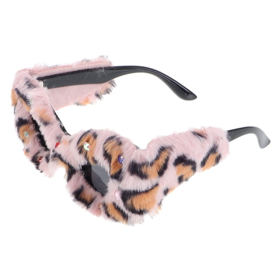 SWETRACE Retro Sunglasses For Women 1Pcs Cat Eye Shape In Leopard Print Plush Pc Material Daily Wear