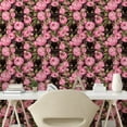 thumbnail image 2 of Ambesonne Cats and Flowers Peel & Stick Wallpaper for Home, Kitten and Bloom, 13"x36", Pastel Pink Peacock Green, 2 of 5