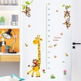 thumbnail image 1 of Pegatina de pared de mono jirafa para niños, tabla de altura, papel tapiz, Mural autoadhesivo artesanal, decoración artística extraíble para dormitorio de niños, 1 of 5