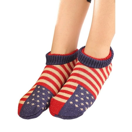 

Oucaili Women Indoor Comfort Slip On Socks Casual Breathable Home Shoes Thick