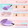 thumbnail image 4 of Waterproof Vibrating Facial Brush For Deep Cleansing, 5-position Adjustable Usb Rechargeable Exfoliating Brush (dark), 4 of 5