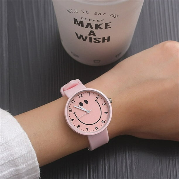 Silicone couleur bonbon tudiant montre dessin anim enfants montre Quartz filles horloge mode femmes montre enfants montre bracelet dames montres