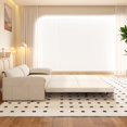 thumbnail image 6 of 66" Queen Convertible Loveseat Sofa Bed with Side Storage - Beige/White Velvet, 6 of 10