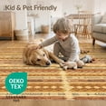 thumbnail image 4 of ODIKA 8'x10' Washable Area Rug Non-Shedding, Easy Care, Entryway Boho Southwestern Stripe Vintage Lattice Distressed for King Size Bedroom Under Bed, Master Suite, 4 of 7