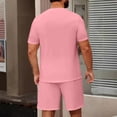 thumbnail image 4 of Men's Plus-size Loose Short-sleeved Shirt And Short Pants Set Casual Short-sleeved Shirt And Short Pants Set, Size S-3XL, 4 of 5