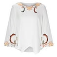 thumbnail image 3 of Birdeem Femmes Décontracté Manches Longues Col en V Hauts Blouse Ample T-Shirts Imprimés Blouse, 3 of 7