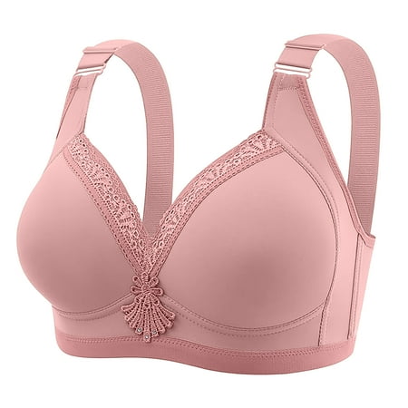 SCSAlgin Womens Push Up Everyday Bras Comfortable Wireless Bralettes V Neck Seamless Bra Smooth Brassiere Basic Bras